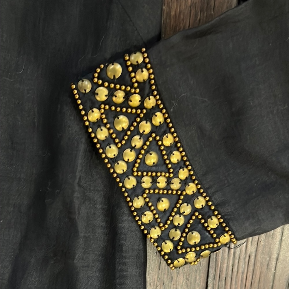 Reiss Elegant greyish Dress with Gold Accents - Picture 2 of 3